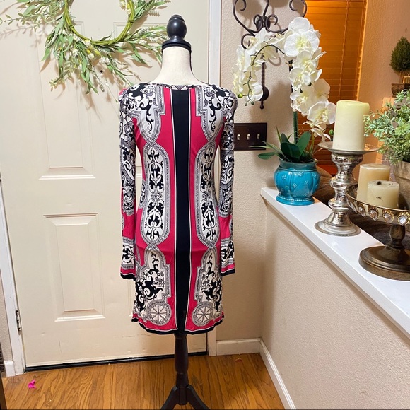 Nicole Miller StudioOne HotPinkPaisley Shift Dress - Picture 8 of 11